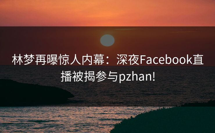 林梦再曝惊人内幕：深夜Facebook直播被揭参与pzhan!