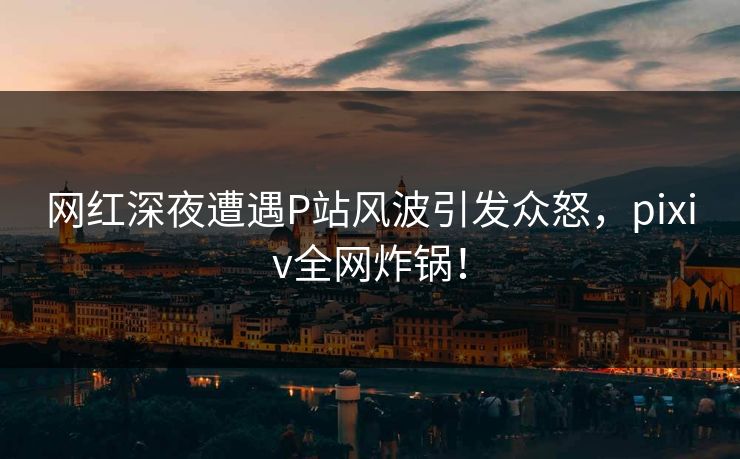网红深夜遭遇P站风波引发众怒，pixiv全网炸锅！
