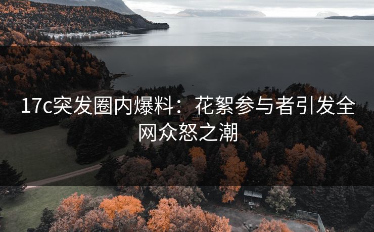 17c突发圈内爆料：花絮参与者引发全网众怒之潮