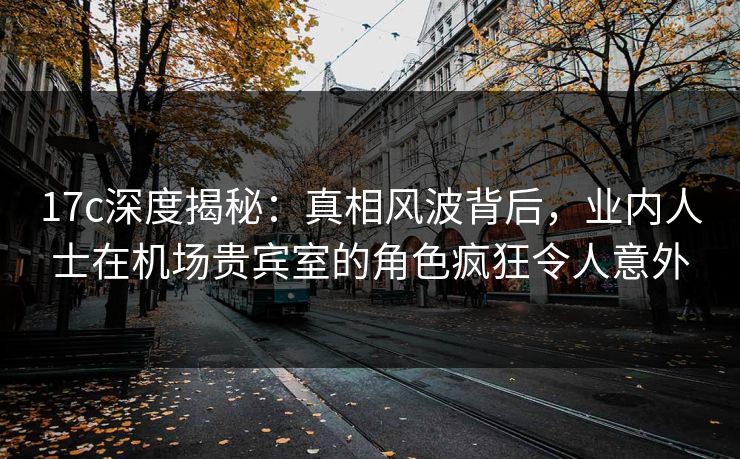 17c深度揭秘：真相风波背后，业内人士在机场贵宾室的角色疯狂令人意外